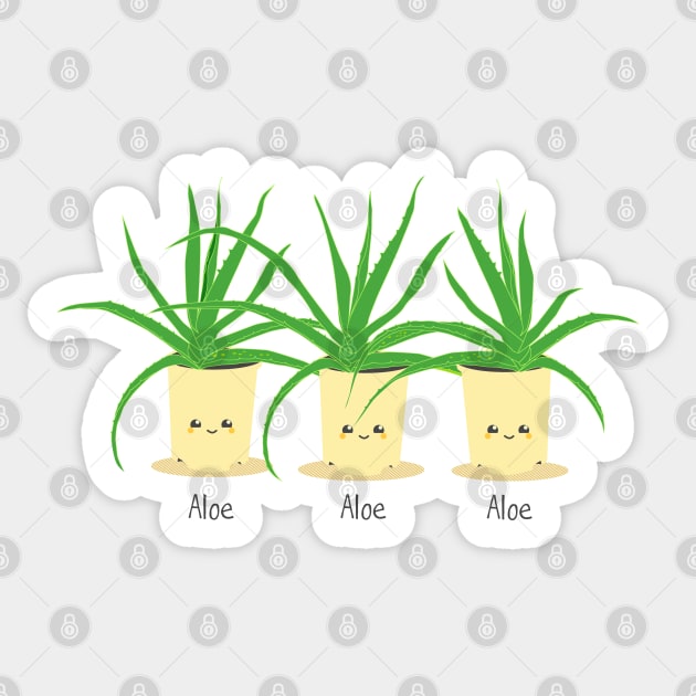 Aloe vera Sticker by Byrnsey